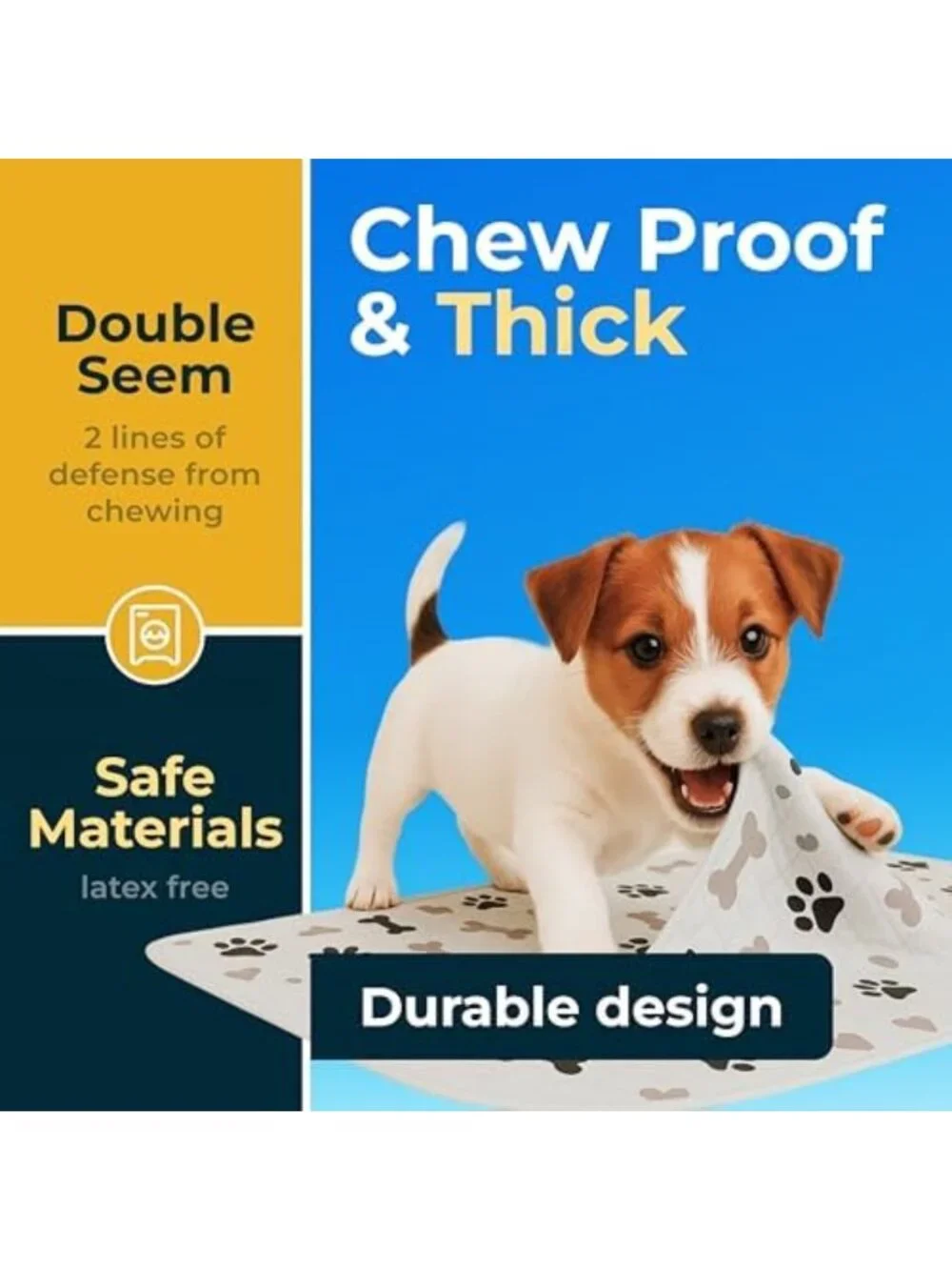 Washable Waterproof Dog Pee Pads - Reusable Anti-Slip Puppy Training Pads (2